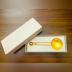 Starbucks Reserve Roastery Coffee Tea Scoop Measuring Spoon Goldtone With Box